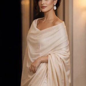 Elegant Cream Women's pashmina